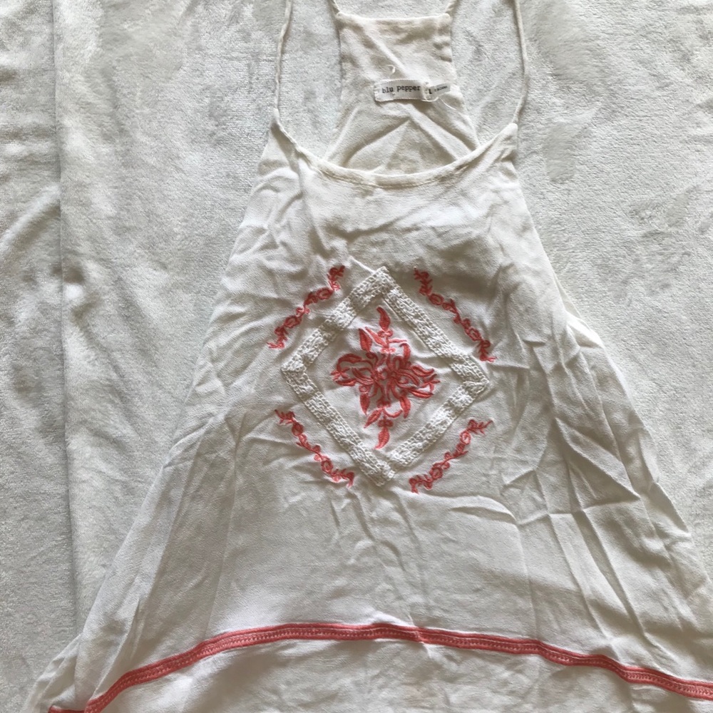 Embroidered tank